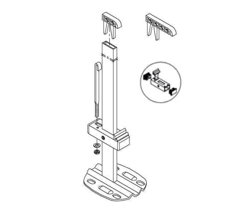 Внутренняя вертикальная консоль Vogel & Noot для радиаторов BH 300-554 мм RAL 9016 ZB01380001