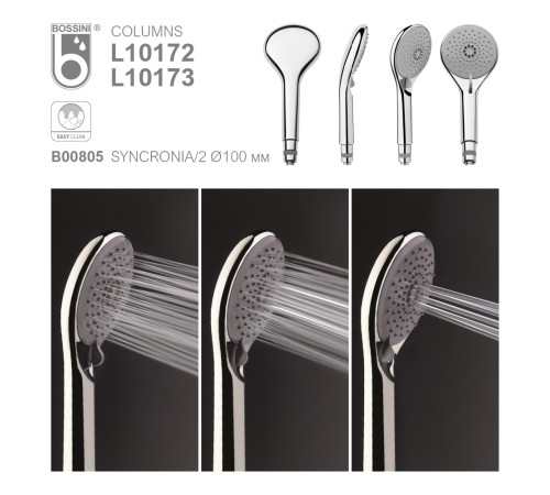 Душевая стойка Bossini Elios черный матовый L10172.073