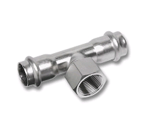 Тройник Sanha NiroPress 316L пресс-ВР 42x1/2x42 мм 69130G4212423