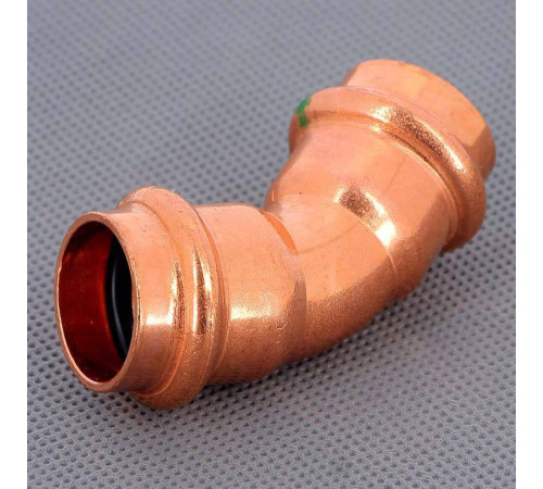 Угол пресс 45° Viega Profipress 22 мм медь 292355