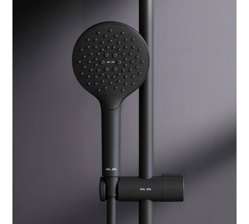 Душевая система AM.PM Like с термостатом черный матовый F0780422
