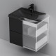 Тумба под раковину подвесная AM.PM Gem 60 см черный матовый M90FHX06022BM
