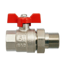 Кран шаровой Smart Install 3/4 ВР/НР с американкой бабочка 57152S