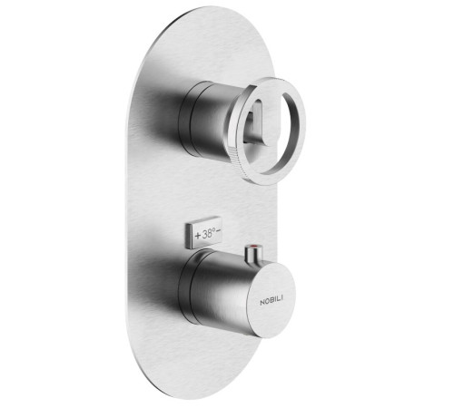 Смеситель для душа термостатический Serel SOLE внешняя часть шлифованный хром SO130101IX