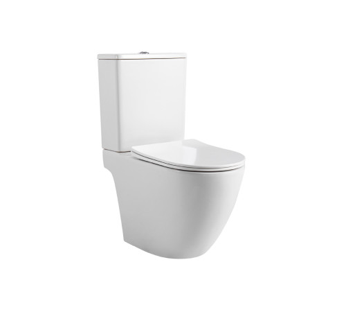 Унитаз-компакт напольный безободковый Aquatek Европа Tornado горизонтальный выпуск сиденье микролифт AQ2903T-00