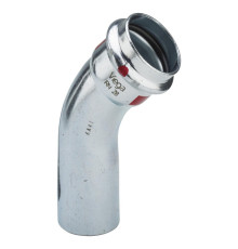 Угольник 45° Viega Prestabo 42 мм пресс-ниппель нелегированная сталь 558383