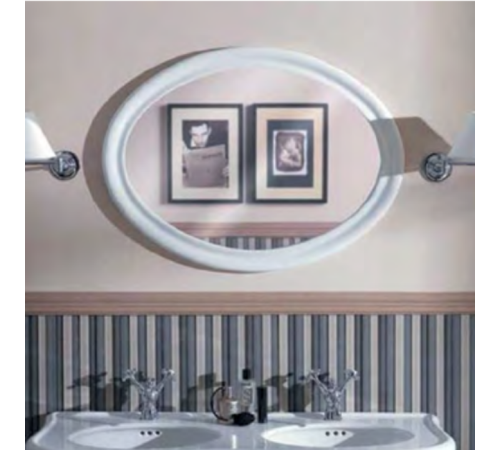 Зеркало овальное Simas Lante 90x62 см белый LAS1 bi