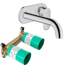 Смеситель для раковины Hansgrohe Vernis Blend настенный комплект 71576000/13622180