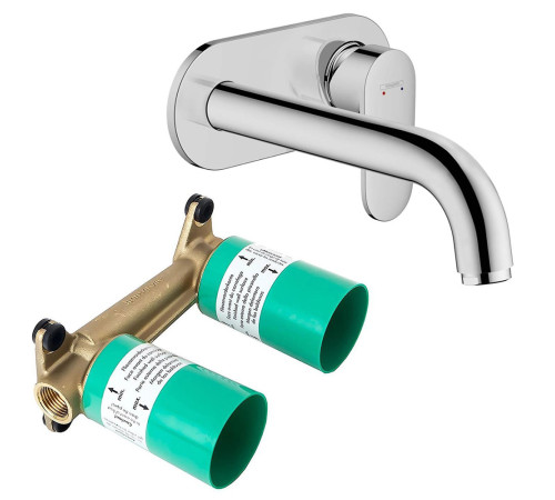 Смеситель для раковины Hansgrohe Vernis Blend настенный комплект 71576000/13622180