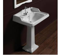 Раковина Simas Arcade 73х54 см 1 отверстие с пьедесталом белая AR834bi/AR805bi