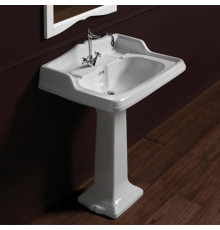 Раковина Simas Arcade 73х54 см 1 отверстие с пьедесталом белая AR834bi/AR805bi