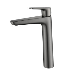 Смеситель для раковины Aquanet Бетта высокий 230 мм оружейная сталь AQ1104BGM