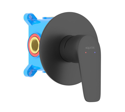 Смеситель для душа Aquanet Бетта скрытого монтажа 1 режим матовый черный AQ1166MB