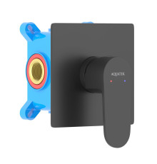 Смеситель для душа Aquanet Oberon скрытого монтажа 1 режим матовый черный AQ1266MB