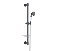 Душевой гарнитур Aquanet Классик 1jet 65 см матовый черный AQ2020MB