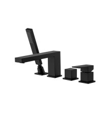 Смеситель на борт ванны Aquanet Libra на 4 отверстия черный матовый AQ1648MB