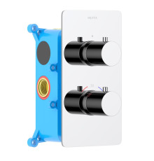 Смеситель термостатический для ванны Aquanet Европа 2 режима комплект со скрытой частью хром AQ1392CR