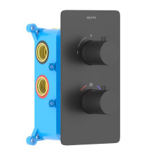 Смеситель для душа термостатический Aquanet Европа скрытого монтажа матовый черный AQ1391MB