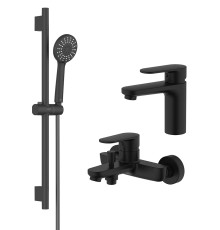 Набор смесителей 3 в 1 Aquanet Ника AQ1810MB/AQ1840MB/AQ2017MB AQ1830MB