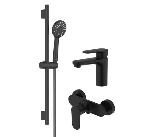 Набор смесителей 3 в 1 Aquanet Ника AQ1810MB/AQ1860MB/AQ2017MB AQ1831MB