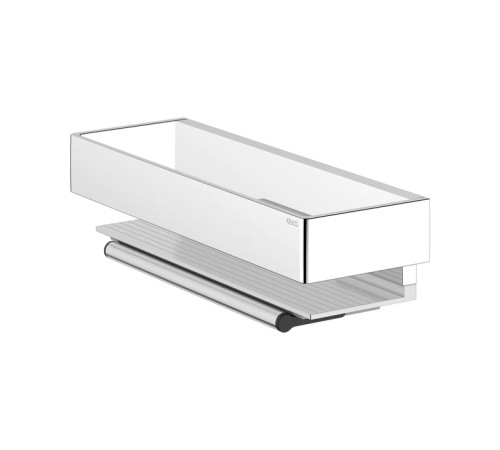 Полочка для душа Keuco Edition 11 со стеклоочистителем подвесная silver-anodized/хром 11159010000