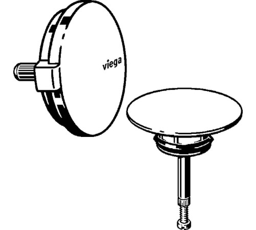 Комплект накладок для слива-перелива Viega Multiplex Visign M5 белый 735883