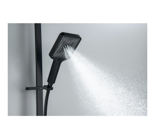 Душевой гарнитур Aquanet Либра 3jet 68 см матовый черный AQ2019MB