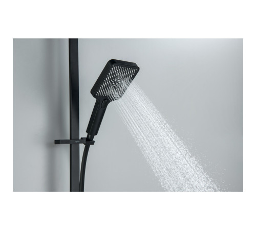 Душевой гарнитур Aquanet Либра 3jet 68 см матовый черный AQ2019MB