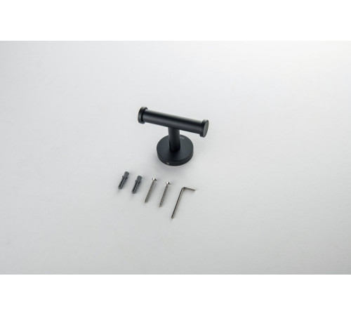 Крючок двойной Aquanet Оберон матовый черный AQ4202MB