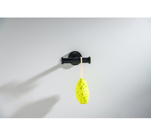 Крючок двойной Aquanet Оберон матовый черный AQ4202MB