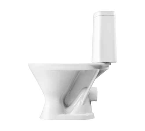 Унитаз-компакт Sanita Грация белый 2-режимный сиденье полипропилен горизонтальный выпуск 1.P210.3.S00.00B.F