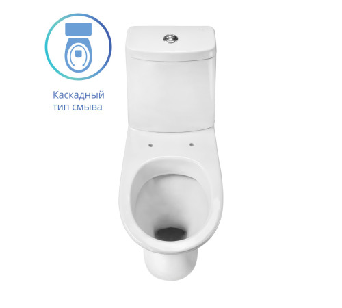 Унитаз-компакт Sanita Грация белый 2-режимный сиденье полипропилен горизонтальный выпуск 1.P210.3.S00.00B.F