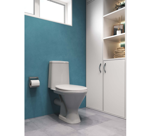 Унитаз-компакт Sanita Грация белый 2-режимный сиденье полипропилен горизонтальный выпуск 1.P210.3.S00.00B.F