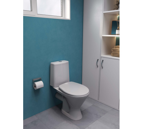 Унитаз-компакт Sanita Грация белый 2-режимный сиденье полипропилен горизонтальный выпуск 1.P210.3.S00.00B.F