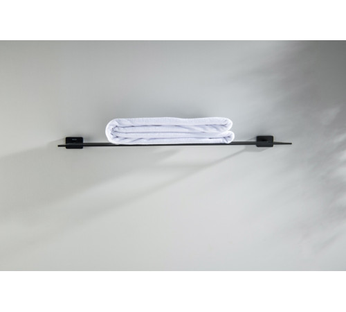 Полка для полотенец с держателем Aquatek Libra матовый черный AQ4322MB