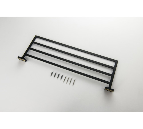 Полка для полотенец с держателем Aquatek Libra матовый черный AQ4322MB