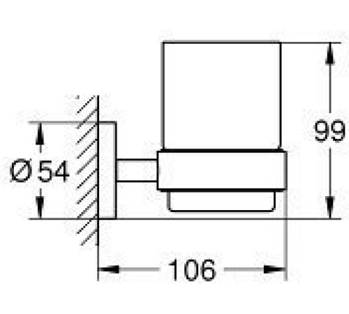 Стакан с держателем GROHE Essentials хром 40447001
