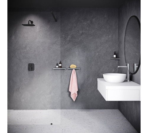 Полка прямая Ravak SLIM S черный/хром X07P575