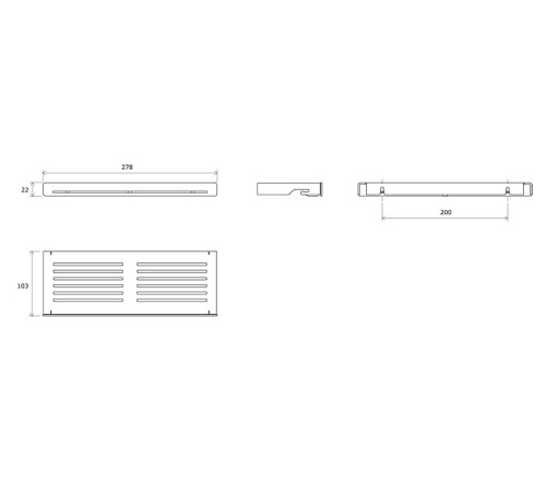 Полка прямая Ravak SLIM S черный/хром X07P575