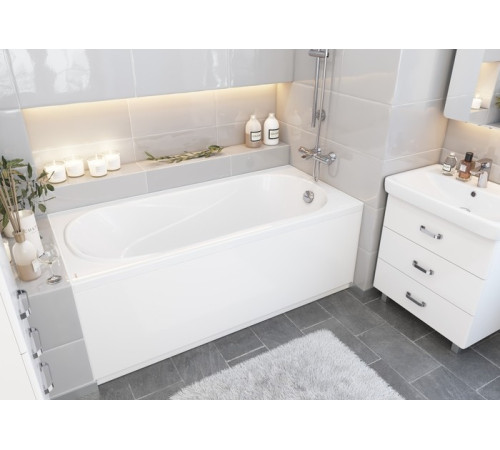 Ванна акриловая прямоугольная Santek Касабланка XL 170х80 см белая 1.WH30.2.441