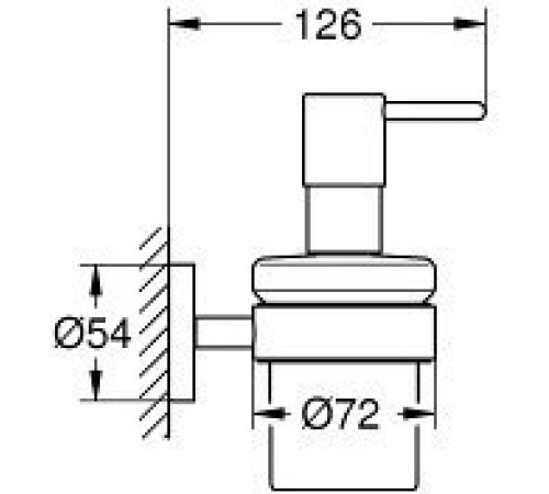 Дозатор жидкого мыла с держателем GROHE Essentials хром 40448001