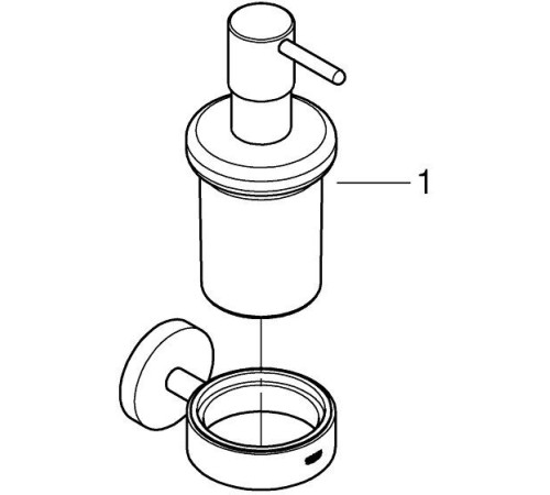 Дозатор жидкого мыла с держателем GROHE Essentials хром 40448001