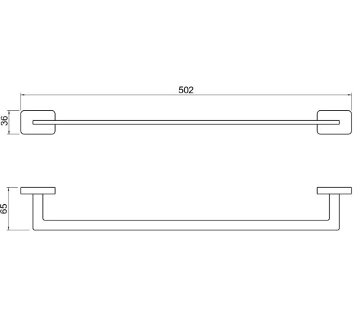Полотенцедержатель Aquatek Libra 450 мм матовый черный AQ4320MB