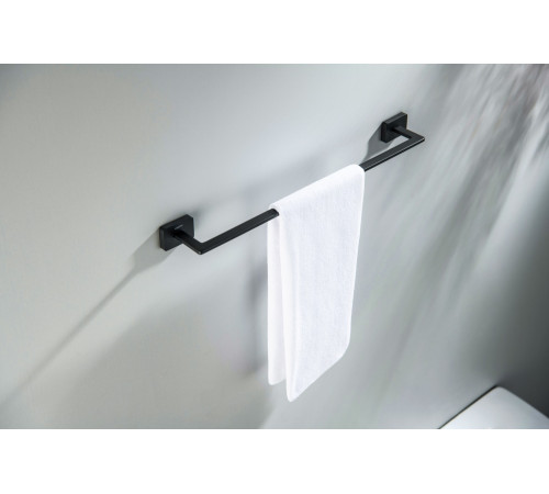Полотенцедержатель Aquatek Libra 450 мм матовый черный AQ4320MB