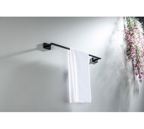 Полотенцедержатель Aquatek Libra 450 мм матовый черный AQ4320MB