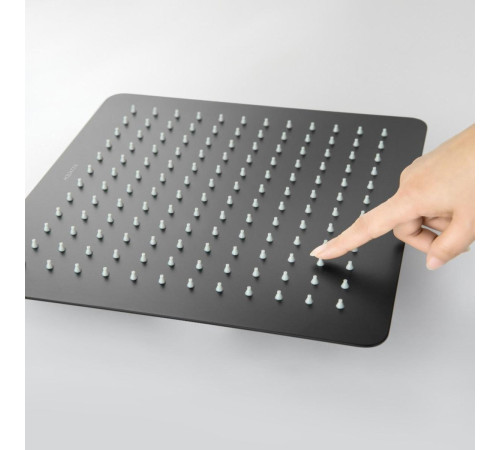 Верхний душ Aquanet AQ2074MB квадратный 300х300х2 мм матовый черный AQ2074MB