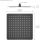 Верхний душ Aquanet AQ2074MB квадратный 300х300х2 мм матовый черный AQ2074MB