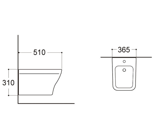 Биде подвесное Aquanet Amadeo AQ1663-00