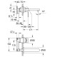 Смеситель для раковины Grohe BauEdge на 2 отверстия настенный хром 20474000
