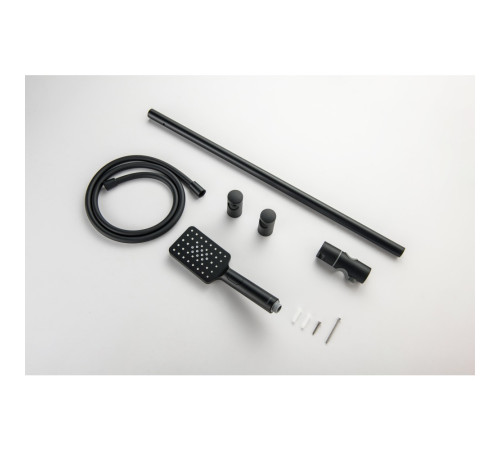 Душевой гарнитур Aquanet Лира 3jet 65 см матовый черный AQ2018MB